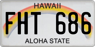 HI license plate FHT686