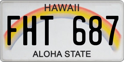 HI license plate FHT687