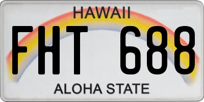 HI license plate FHT688