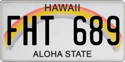 HI license plate FHT689