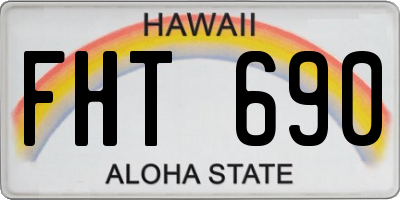 HI license plate FHT690