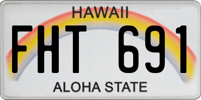 HI license plate FHT691