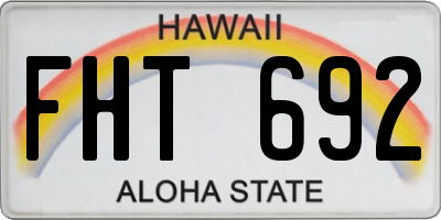 HI license plate FHT692