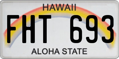HI license plate FHT693