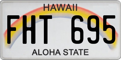 HI license plate FHT695