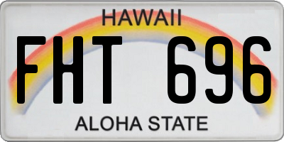 HI license plate FHT696