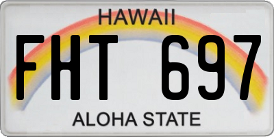 HI license plate FHT697