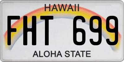 HI license plate FHT699