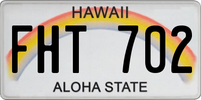 HI license plate FHT702