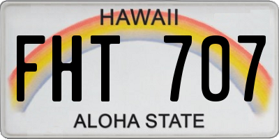 HI license plate FHT707