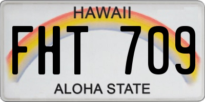 HI license plate FHT709