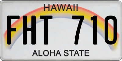 HI license plate FHT710