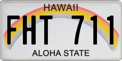 HI license plate FHT711