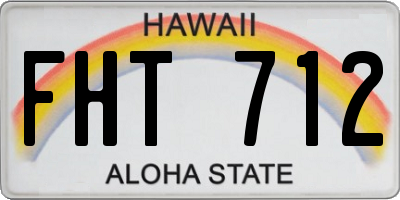 HI license plate FHT712