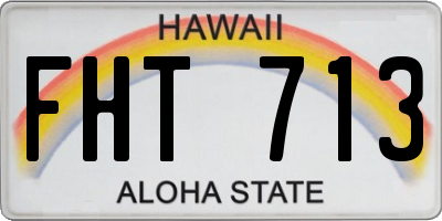 HI license plate FHT713