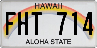 HI license plate FHT714
