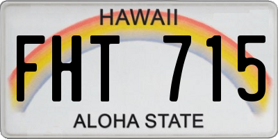 HI license plate FHT715