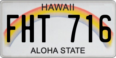 HI license plate FHT716