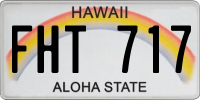 HI license plate FHT717
