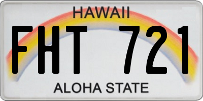 HI license plate FHT721