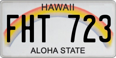 HI license plate FHT723
