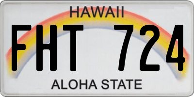 HI license plate FHT724