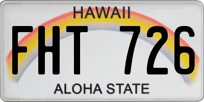 HI license plate FHT726