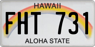 HI license plate FHT731