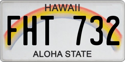 HI license plate FHT732