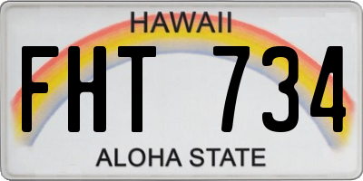 HI license plate FHT734