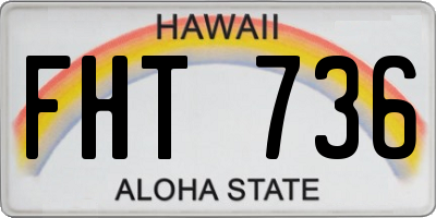 HI license plate FHT736