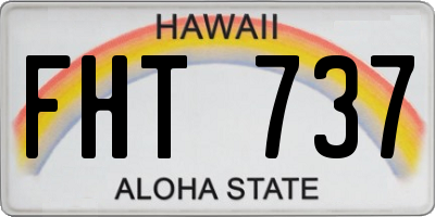 HI license plate FHT737