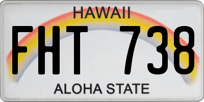 HI license plate FHT738