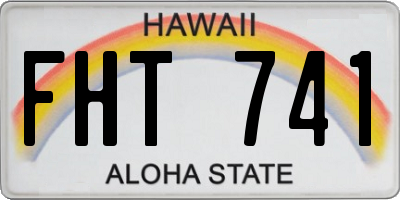 HI license plate FHT741