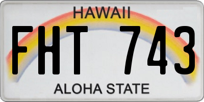 HI license plate FHT743