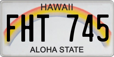 HI license plate FHT745