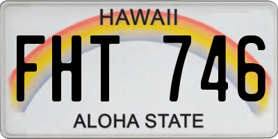 HI license plate FHT746