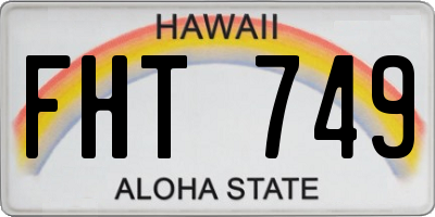 HI license plate FHT749