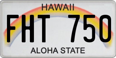 HI license plate FHT750