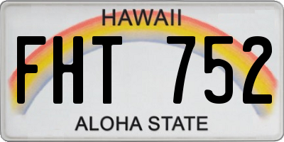HI license plate FHT752