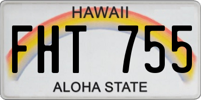 HI license plate FHT755