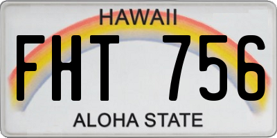 HI license plate FHT756