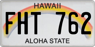 HI license plate FHT762