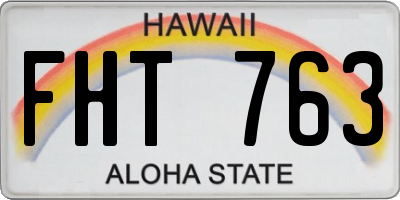 HI license plate FHT763