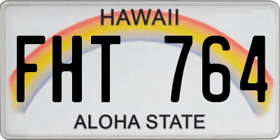 HI license plate FHT764