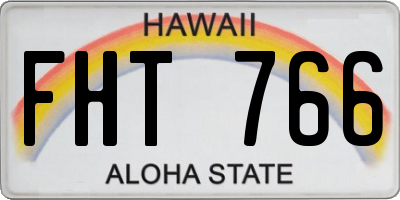 HI license plate FHT766