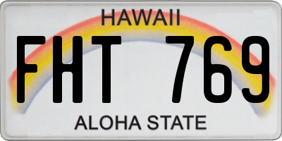 HI license plate FHT769