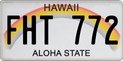 HI license plate FHT772