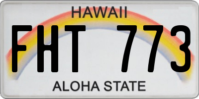 HI license plate FHT773