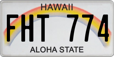 HI license plate FHT774
